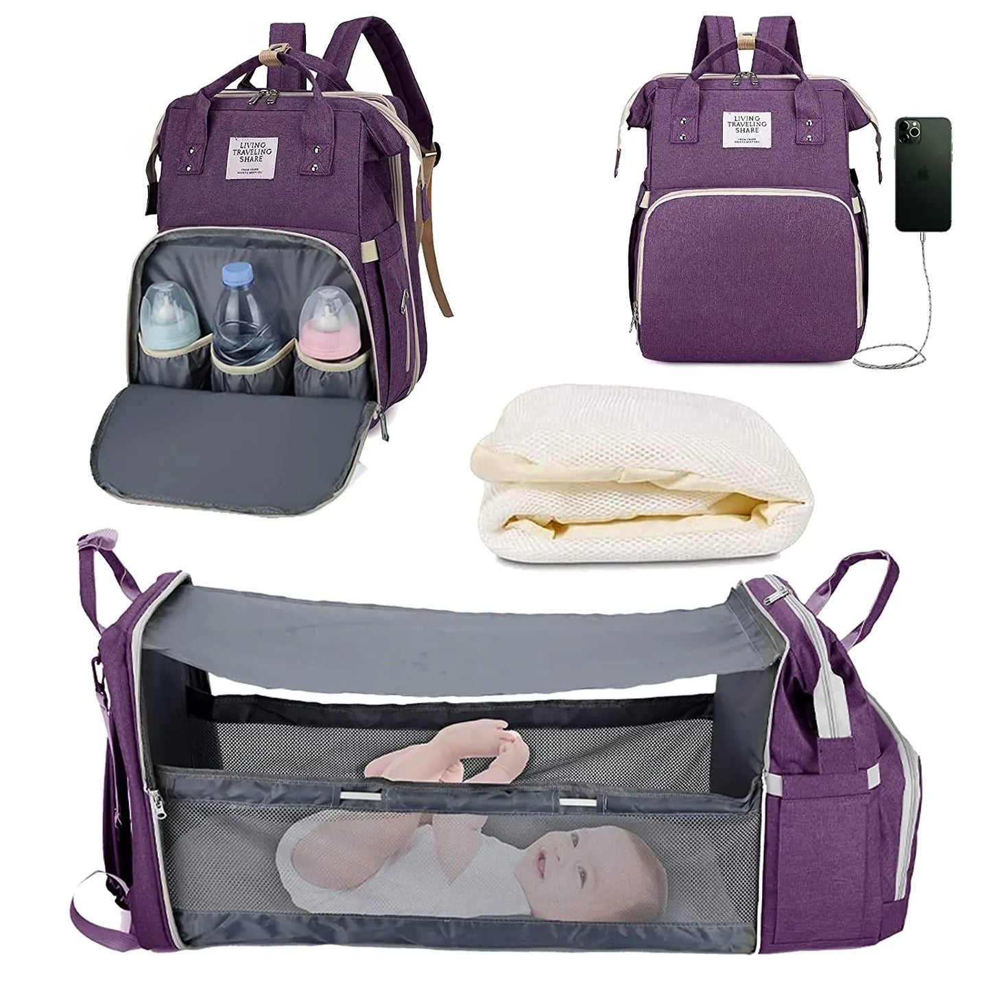 **Versatile Baby Backpack Bed™**